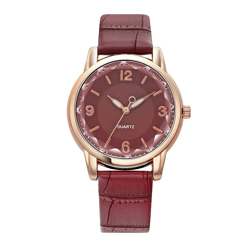Morden Style Superior High Quality Good Quality Trend Design Low MOQ Waterproof Women Quartz Watch with Genuine Leather Band 05