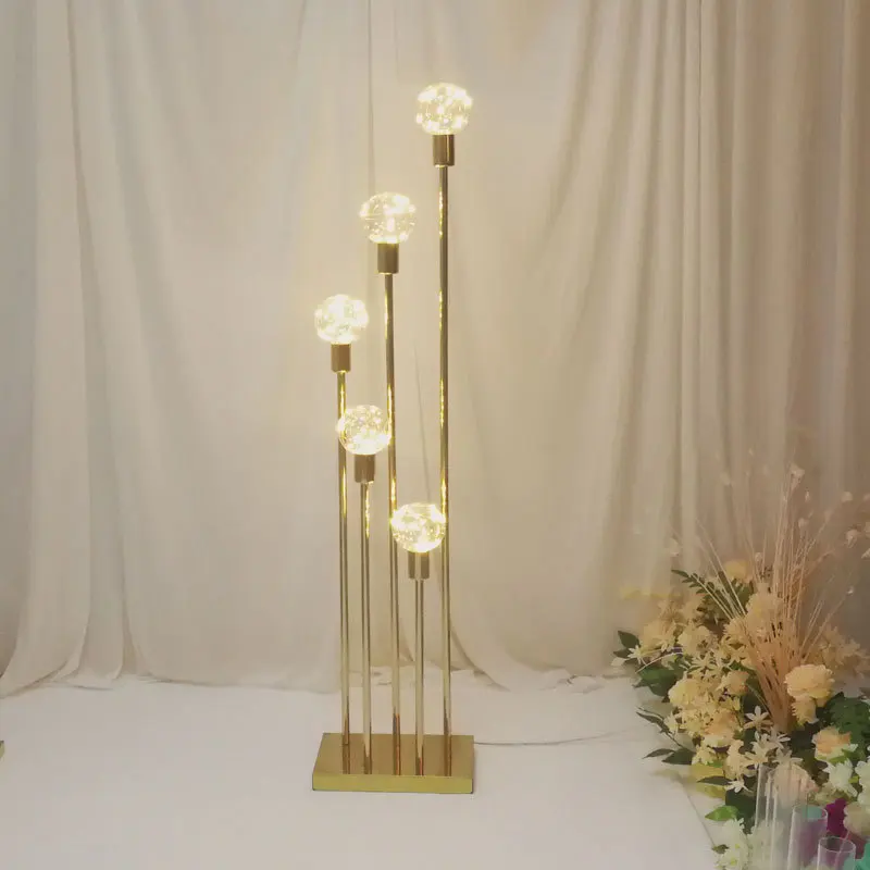 Hot Sale 9 Arms Candle Holder Table Centerpiece Crystal Candelabra Wedding