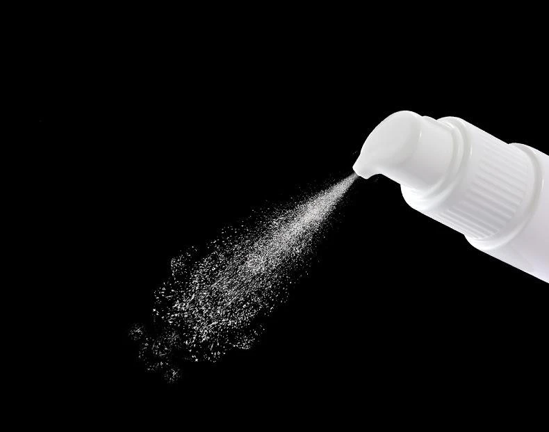 60ml 80ml 120ml clear color powder sprayer empty plastic talcum dry powder spray bottle with pump sprayer