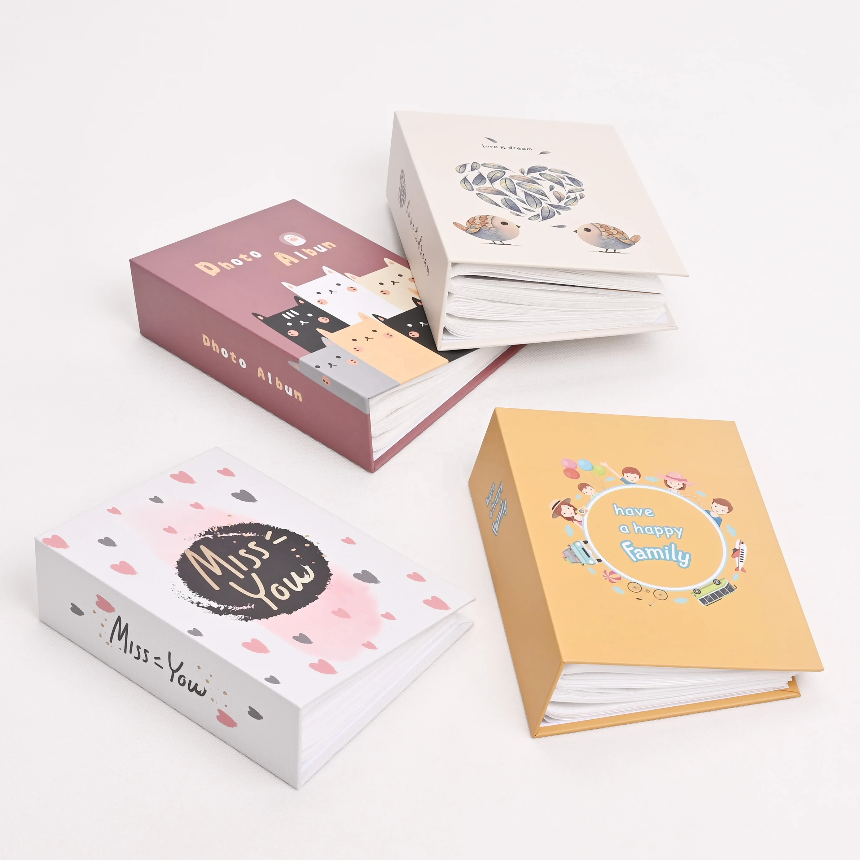 Wholesale Custom High Quality Photo Album Eco Friendly Thick Paper Material large capacity storage Card Album