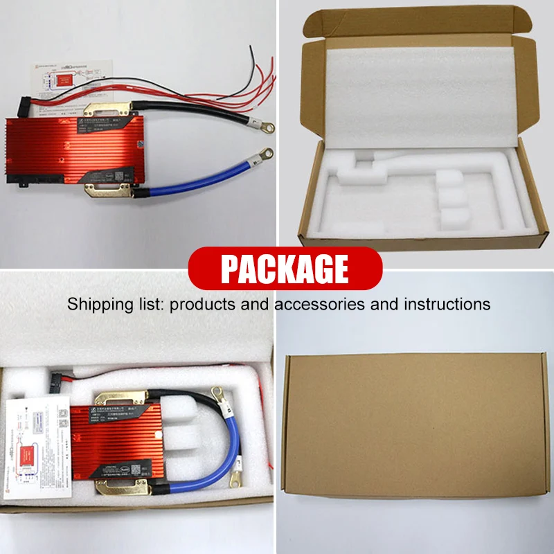 Batteryqueen lifepo4 bms с вентилятором 4S 12V Lifepo4 плата защиты батареи 150A 200A 250A RS485 приложение PC Электрический