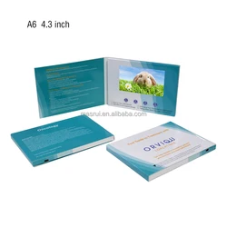 Promotional 2.4 inch 5 inch 7 inch a4 video book a5 digital business card lcd screen video brochure for advertising