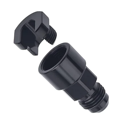 Алюминиевый черный быстроразъемный фитинг AN6 до 5/16 дюйма, от AN8 до 5/16 дюйма для модифицированных охлаждающих деталей, универсальный автомобильный