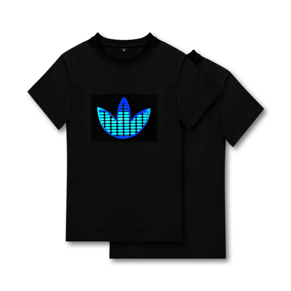 2021 Hot Sale Super Quality Wholesale Price Customized EL Rave Party Music Sound Active Led T-shirt
