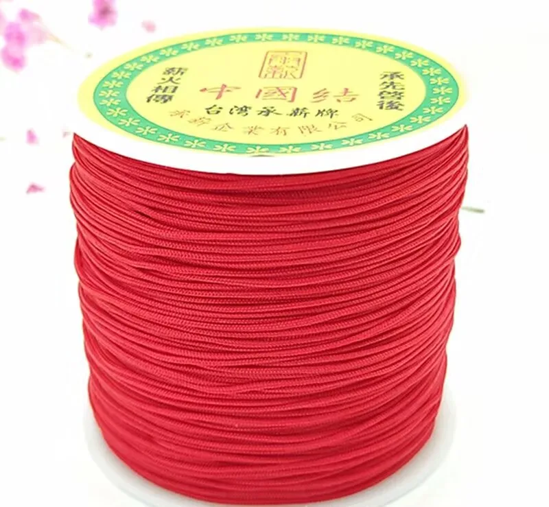 Nylon thread 100 meters 0.8mm for Bracelets red polyester sewing thread Chinese knot tassel thread