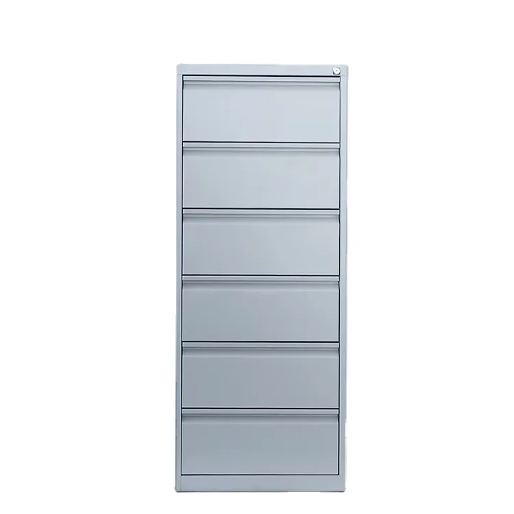 Sanjian customized KD white home  office file document storage lockable 6 drawer steel metal filing cabinet