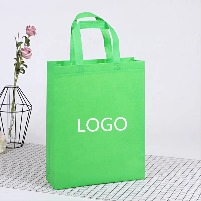 Hot Promotion Item Custom Printing Logo Eco Friendly Reusable Heat Seal Plain Shopping Storage Non Woven Tote Bag with handle