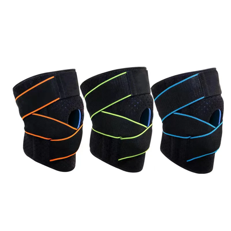 Wholesale Pro Compression Bandage for Adults Elastic and Adjustable Sports Silicone Knee Sleeve SBR Material