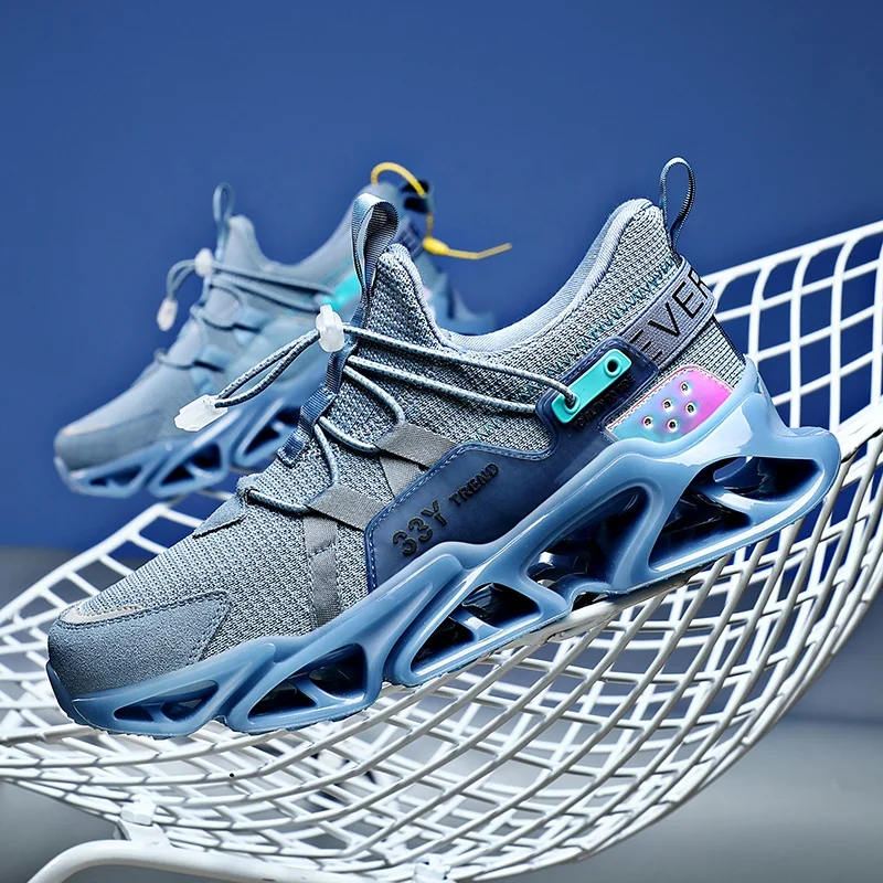  New Fashion Sports Running Shoes Men Summer Mesh Jogging Outdoor Popular Blade Sole Student Trended men