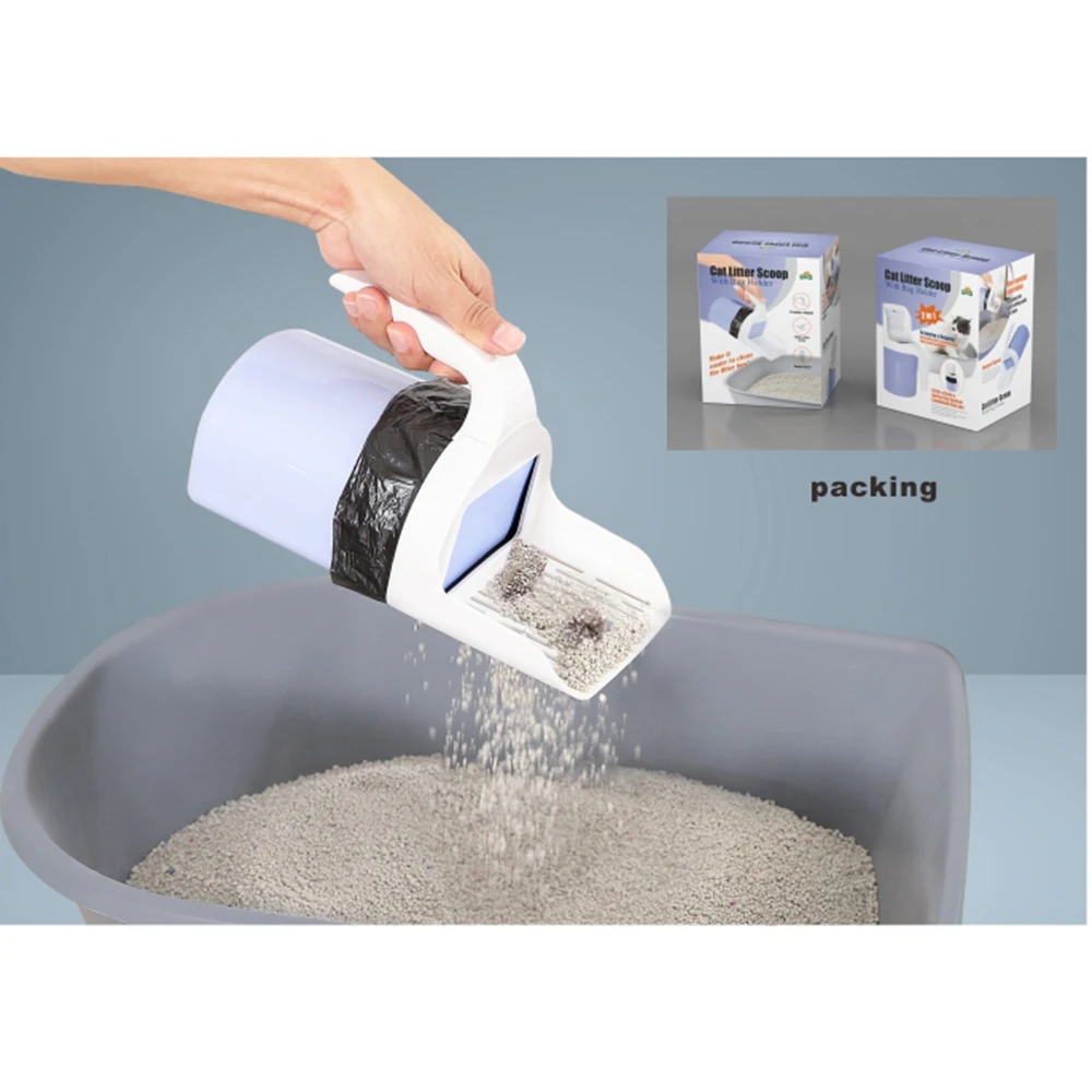 Petstar Pet Accessories Detachable Deep Cat Litter Shovel Extra Waste Bags Cat Litter Sifter Scoop System