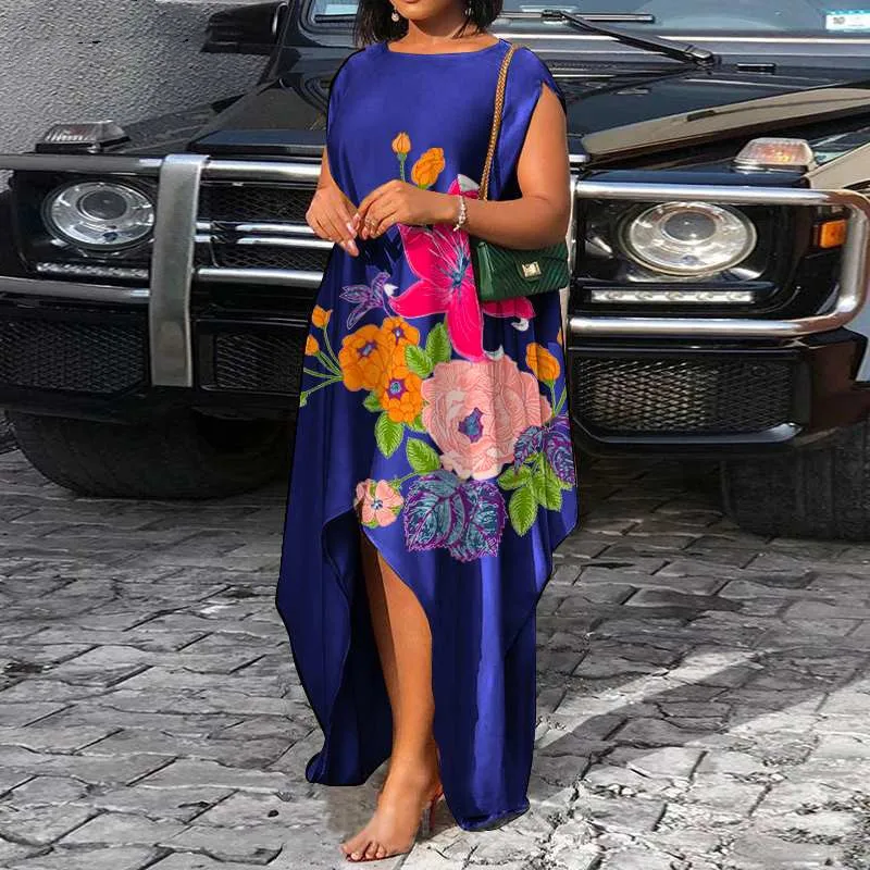 Elegant Satin Silk Dress Women Sexy Sleeveless Stand Collar Evening Party Long Dresses 2022 Beach Sundress Casual Vestido