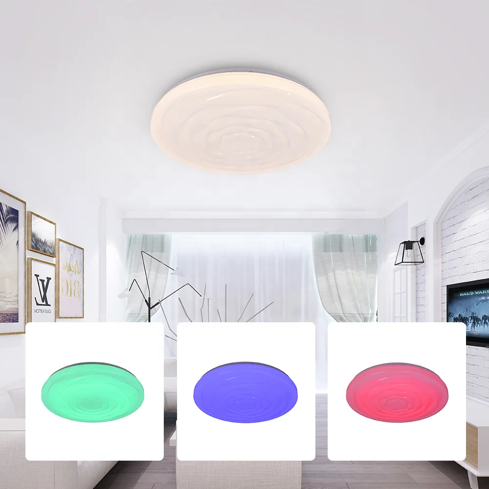 smart led ceiling light 24W CCT 5000K infrared control remote led lamp living room bedroom dining room RGB led light ceiling