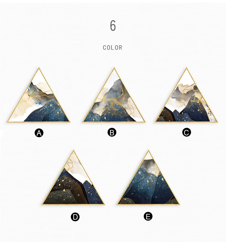 Abstract Triangle Wall Art Picture  Home Decor Painting Modern Oil Canvas Painting Print For Living Room