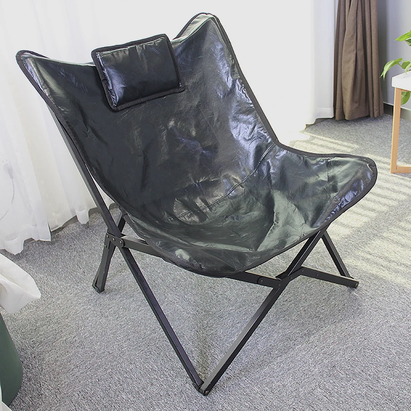 Leather Luxury Outdoor Portable Foldable Home Folding Camping Stool Leisure Butterfly Chair
