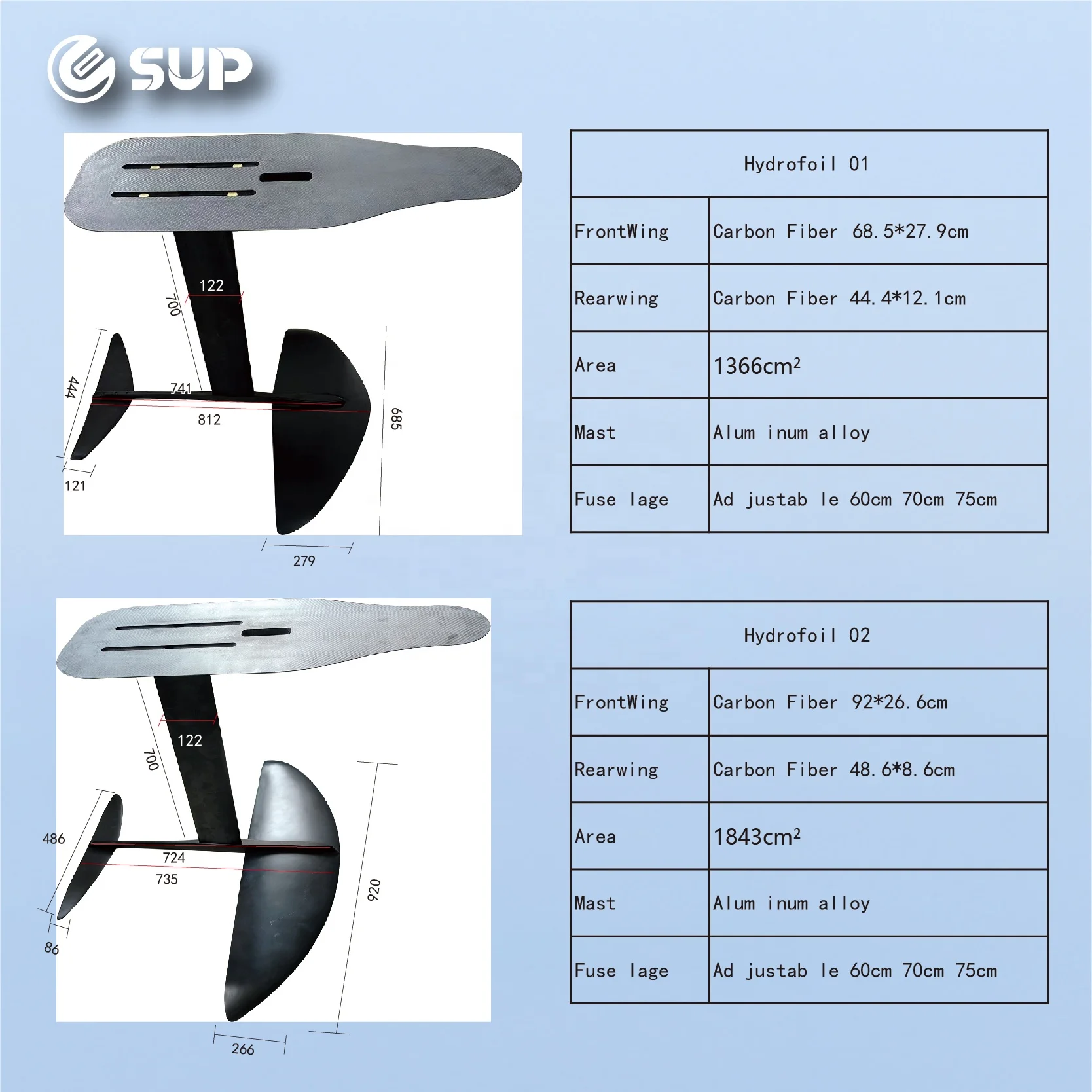 High Quality hydrofoil surfing foil board wing  carbon fiber inflatable wind kite surfing board for sale