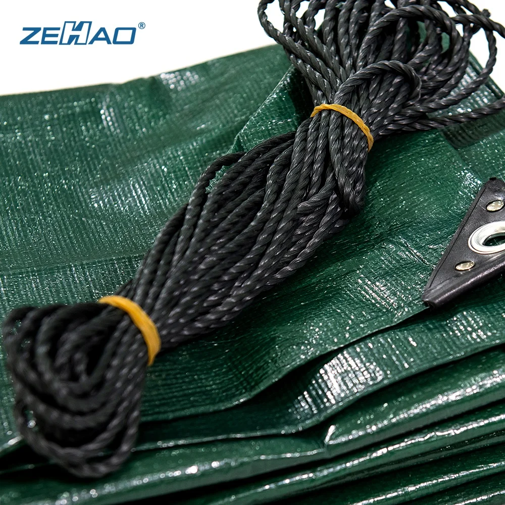Rainproof Cloth Thickened Plastic Tarpaulin Blockaut Tarpaulin Heavy Duty Tarp Green Durable Pe Tarpaulin