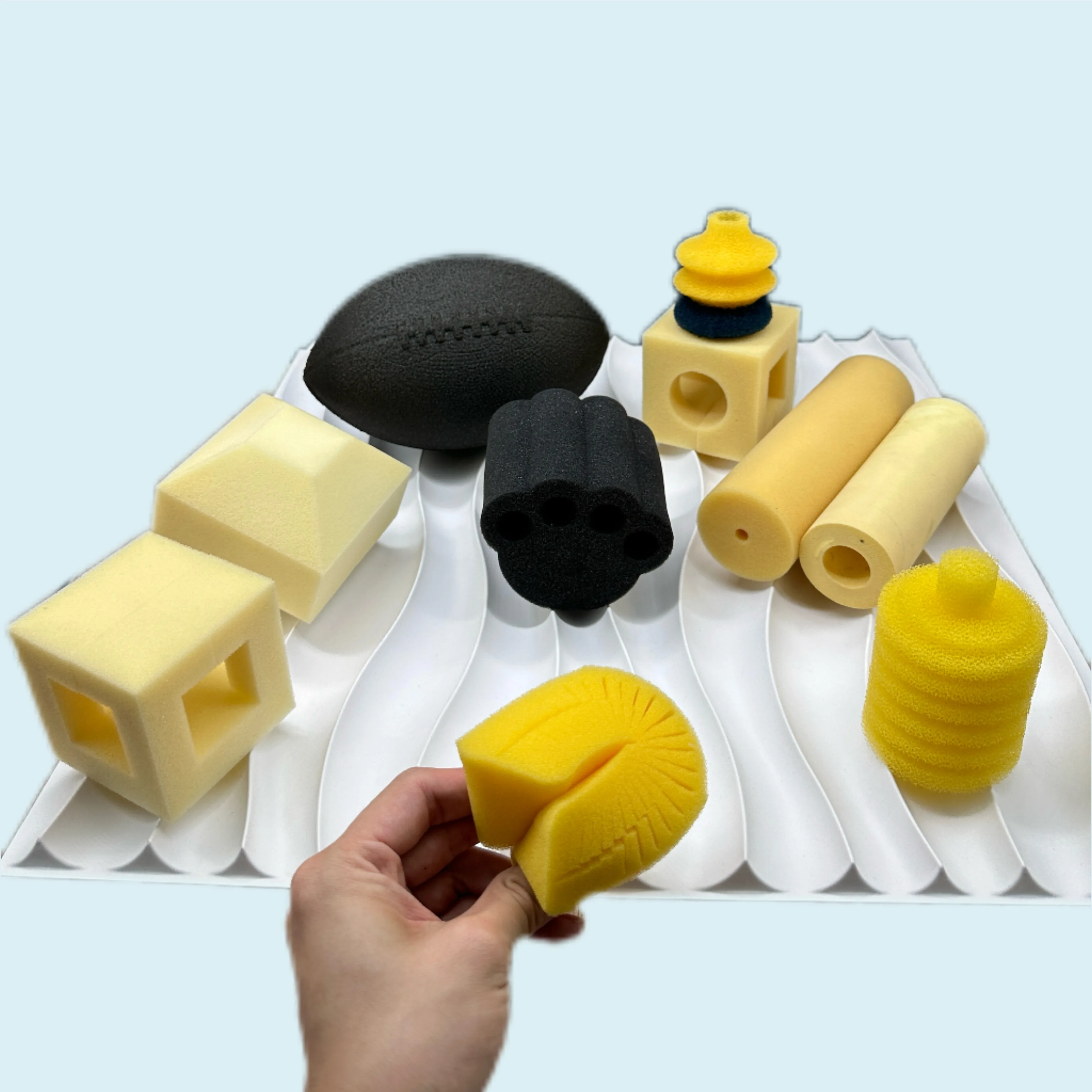 Custom Shaped High Density Sponge for High End Auction Choker Earring Protection Display Tray Jewelry Store Transport Protect