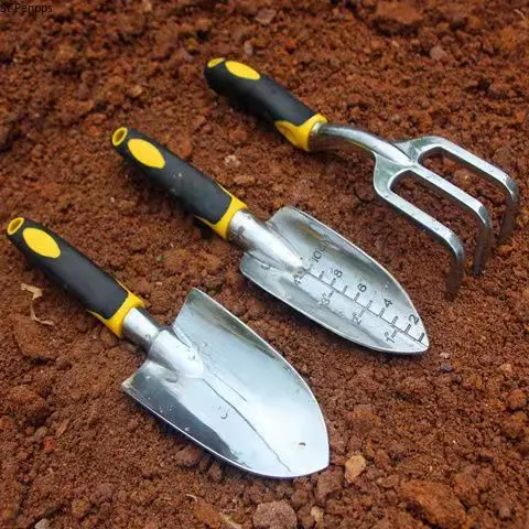 Portable Garden Tools Trowel Cultivator Hand Rake Transplant Trowel Alloy Mini Shovel Bonsai PVC Handle Metal Head