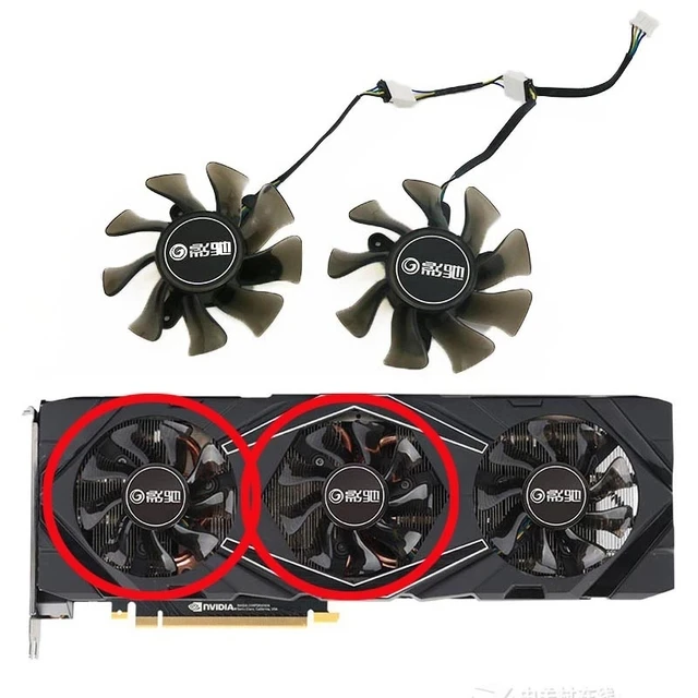 Вентилятор Охлаждения видеокарты GA82S2H 75 мм 4 контакта для KFA2 GALAX GeForce RTX 2070 2080 2080Ti SG