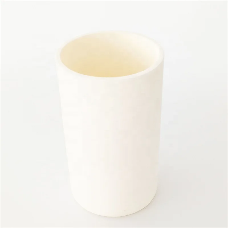Highly Resistant to Chemical Attack Cylindrical Alumina Crucible