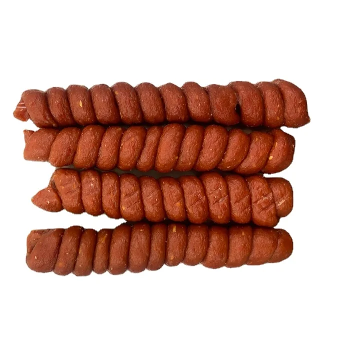 20 years pet foods factory newly developed  dog treats chicken and duck circling dog snacks
