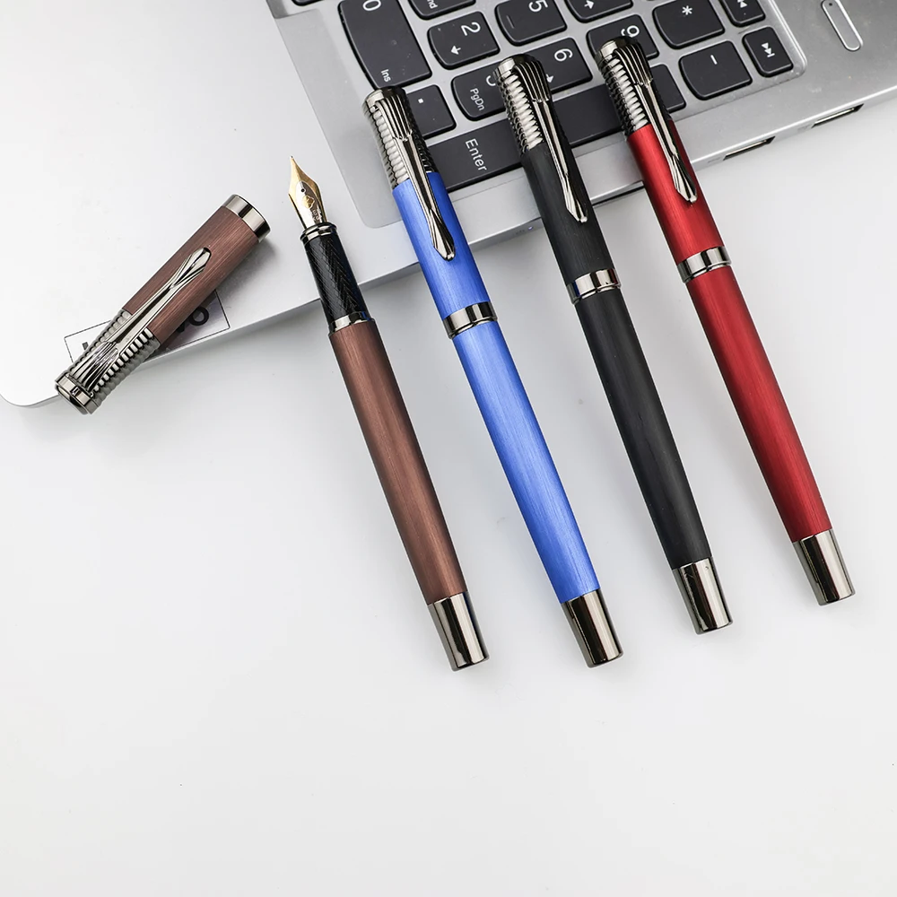 new stationery products 2024  luxury design laser engraving personalized pen heavy fountain pen of famous brands