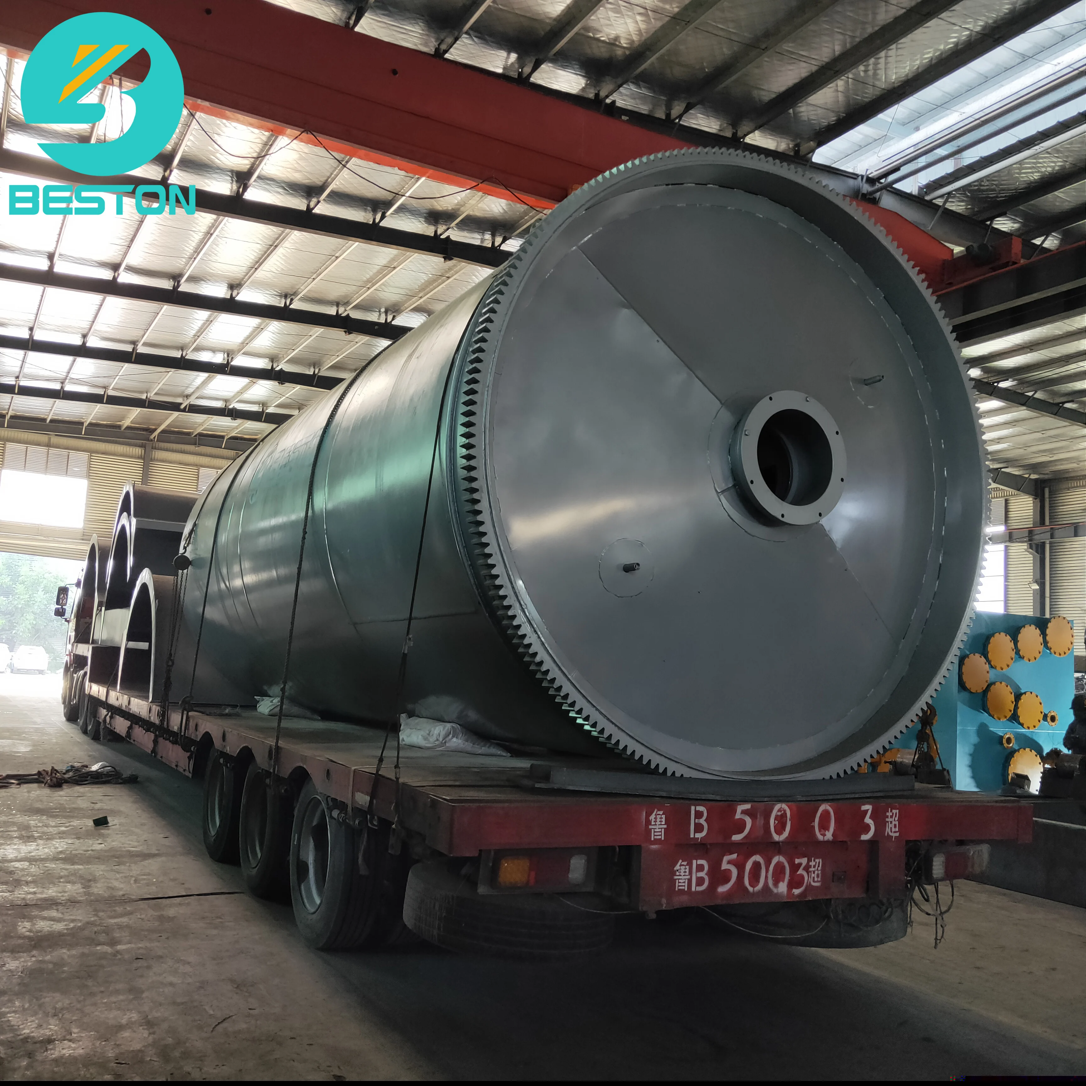 Beston Group Fully Continues Small Scale Tyre Pyrolysis To Fuel Oil Machine With Installation Guided Engineers