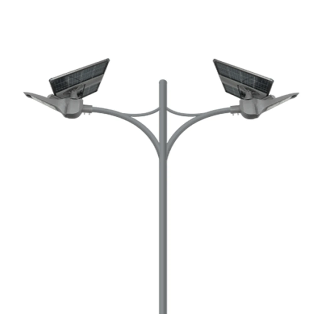 Коммерческий класс наружного освещения большой проект СВЕТОДИОДНЫЙ дорожный свет двойной кронштейн солнечная панель питание уличные фонари