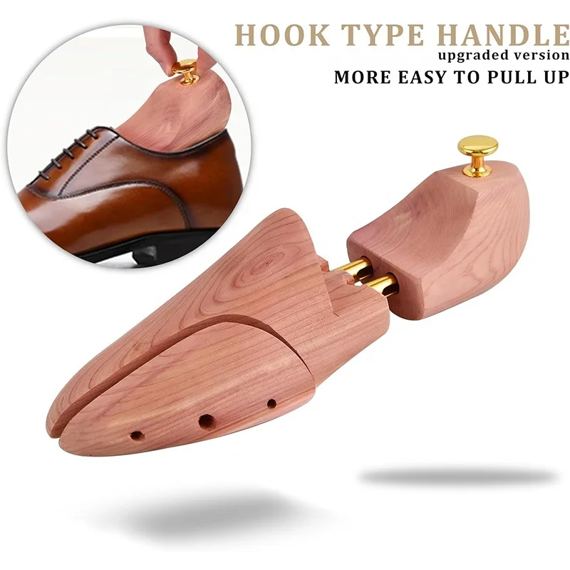Factory Wholesale Audit Cedar Wood Shoe Stretchers Adjustable Shoetree Cedar Wooden Shoe Tree