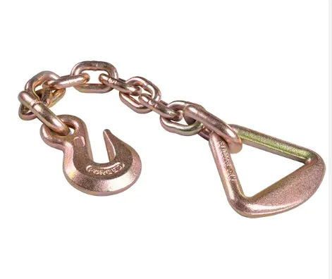 Cargo security strap accessory galvanized eye grab hook anchor chain