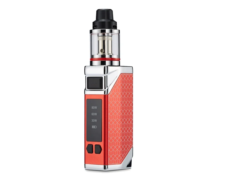 
Chinese supplier 80w Vape Box Mod Kit 2200mAh Battery Electronic Cigarette Atomizer E Cig Kits 