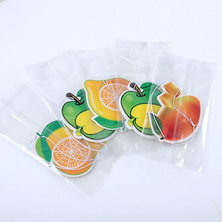Environmental protection all scents essential oil hanging fruit design custom paper board air freshener (1600386448864)