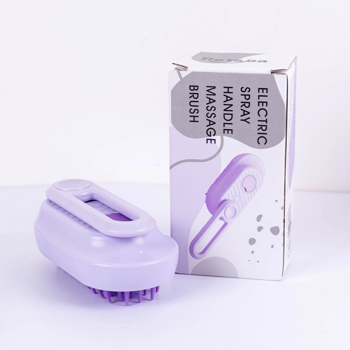 Long Handle 3 in 1 Electric USB Water Spray Steam Comb Cat Dog Hair Cleaner with Handle Pet Grooming Brush for Cats Massage