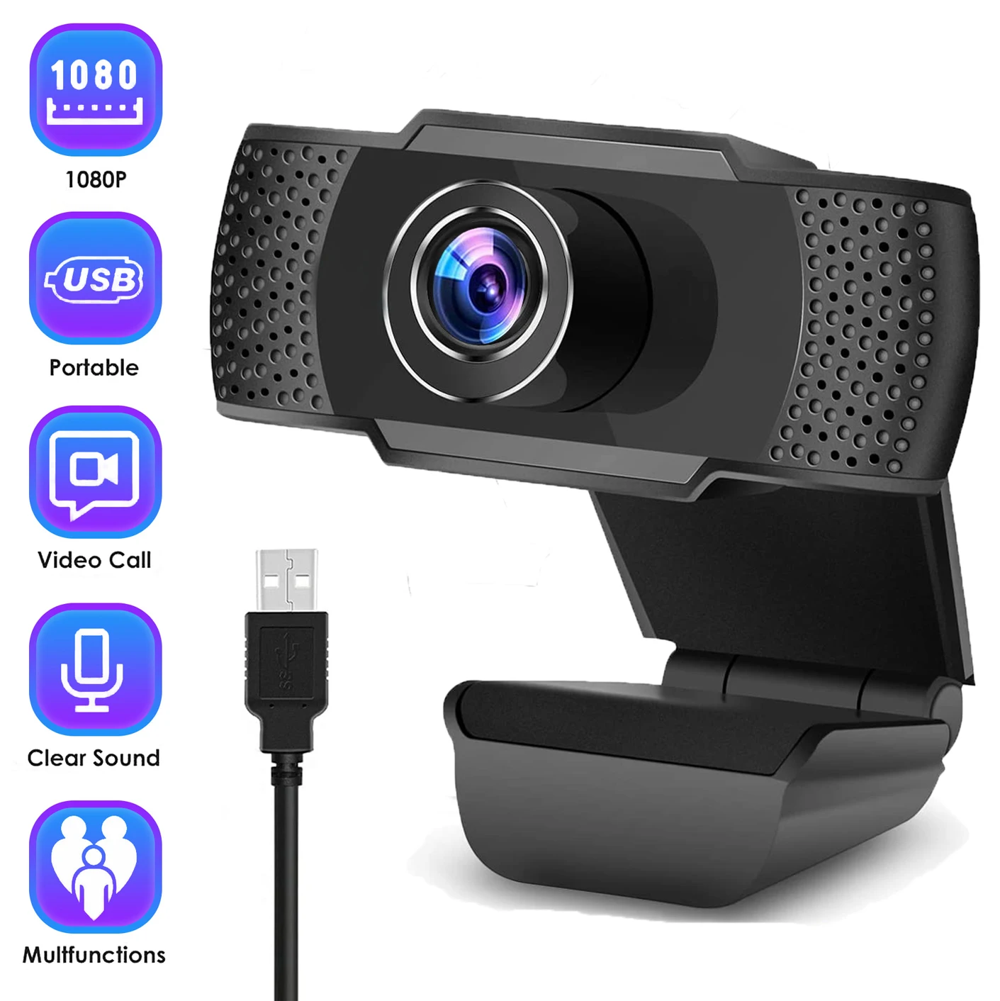  1080P камера звукопоглощающие Встроенный микрофон с высокой четкостью USB 2 0 запись видео HD веб-камера