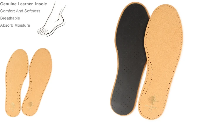 Sheepskin Genuine Leather material comfortable deodorant anti-sweat shoe insole for ladies/men