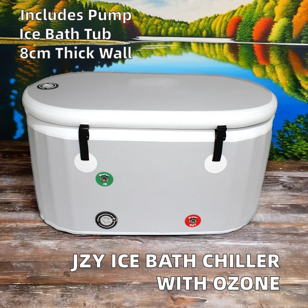 JZY SPORTS Customized  Cold Plunge Tub Cold Water Therapy Bathtub Ice Bath Set with Smart WIFI Water Chiller
