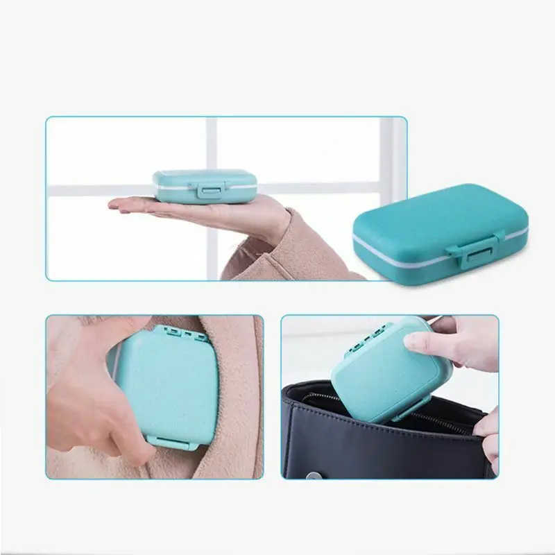 Hot Sale 6 Compartment Pill Box Medicine Tablet Container Vitamin Drug Holder Case Travel