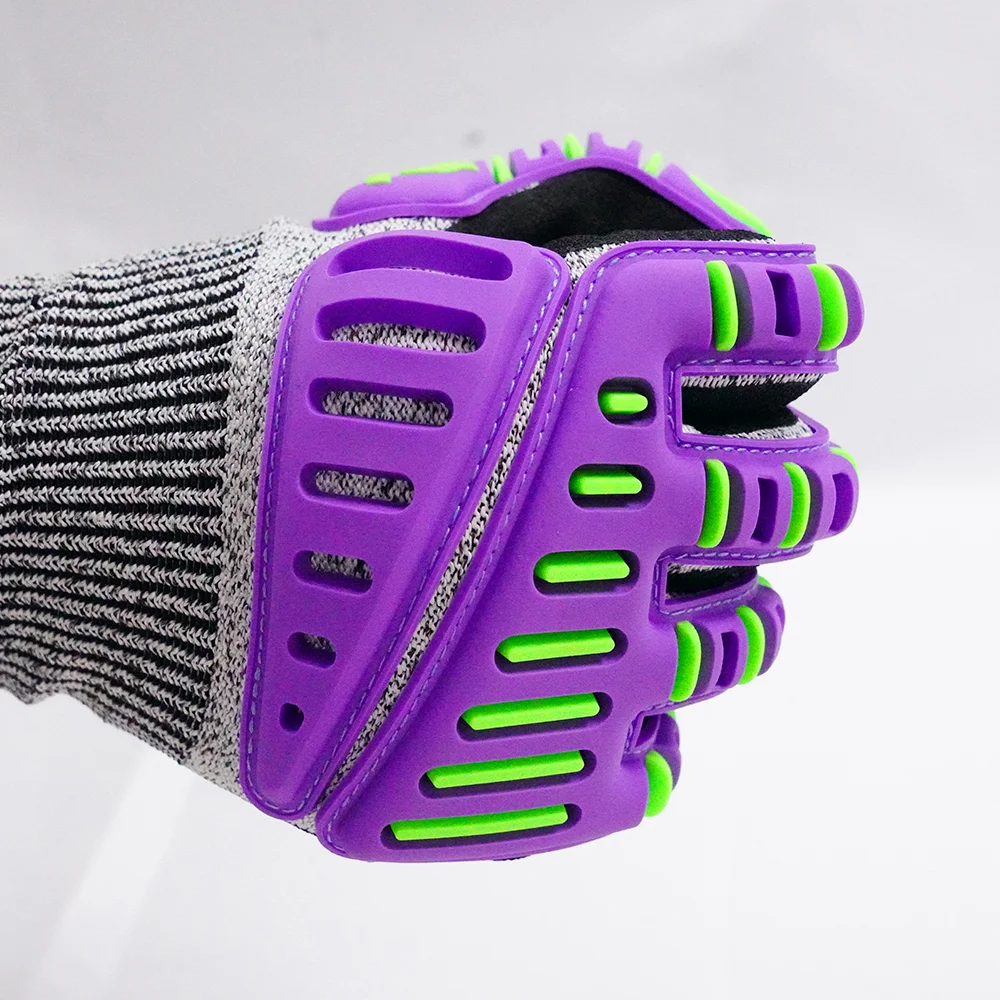 Industrial Grip Heavy Duty Anti Impact  Protective TPR Safety  Gloves for Men and Women