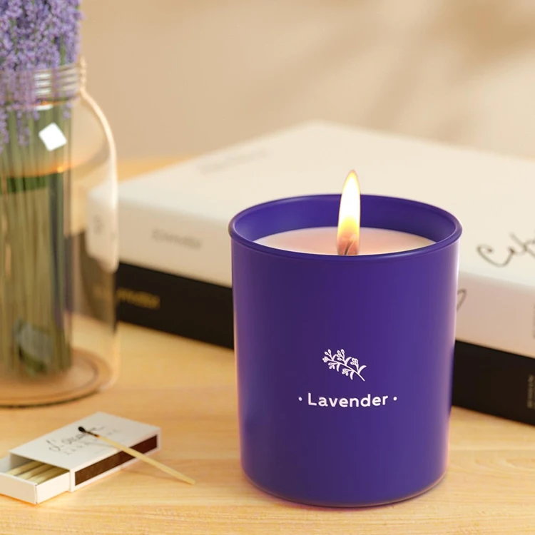 Lavender Candles for Home Scented Purple Jar Soy Candles Long Lasting Burn Scented Candle for Festival