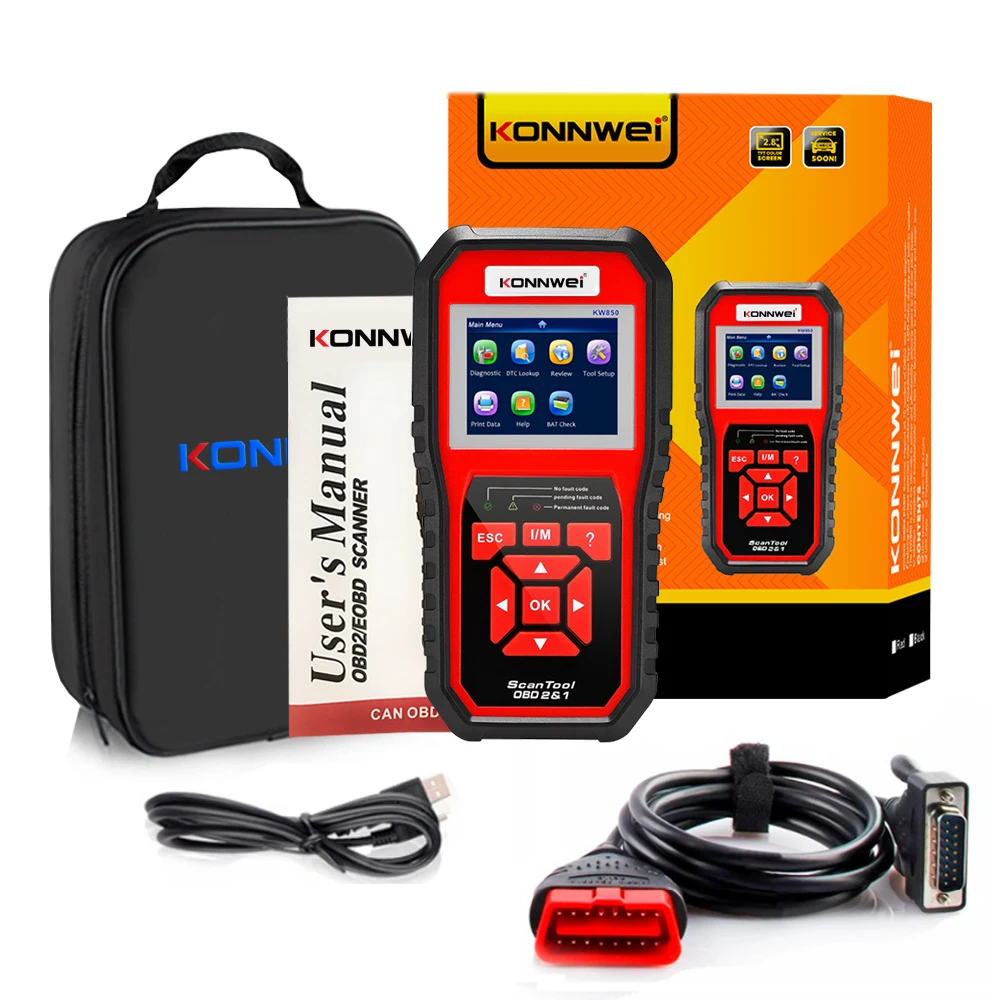 KW850 obd2 auto scanner tool car diagnostic tool for universal gasoline and diesel vehicles