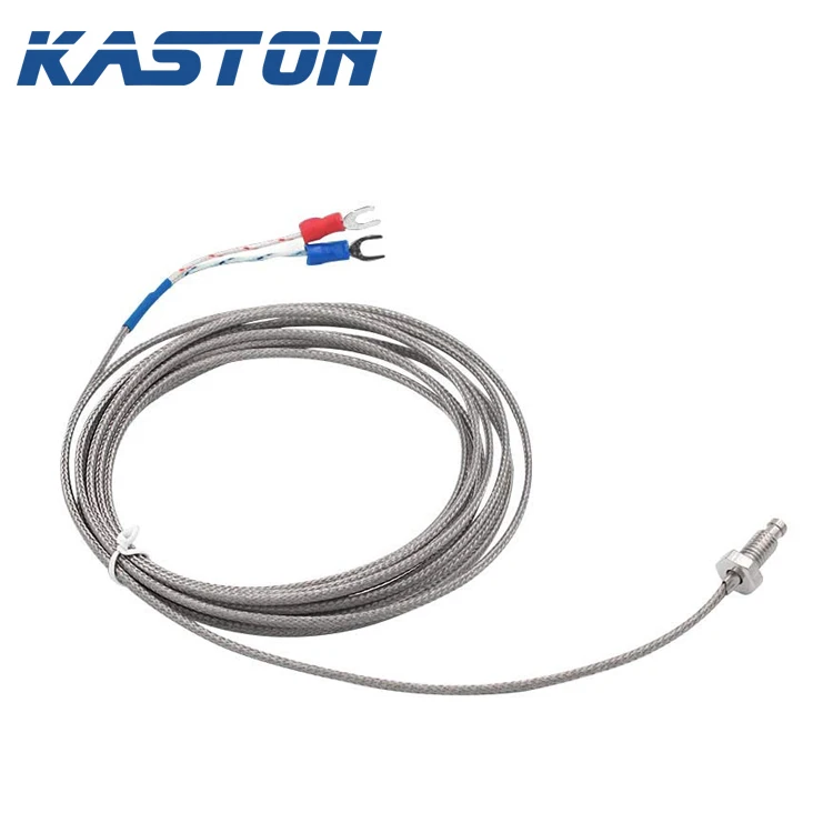 industrial stainless steel probe k type thread screw thermocouple m8 m6 pt100 temperature sensor