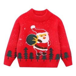 Girls Sweaters Fall/Winter New Design Children Half High Neck Bottoming Shirt Trendy Thick Knitted Baby Girls Pullover Sweaters