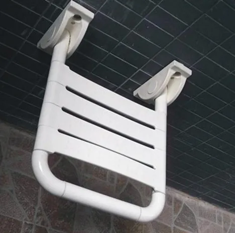 Bathroom Toilet Wall Mounted Nylon Folding Shower Seat and Bath Chair