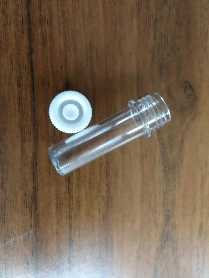 pp and pet material different-color covers leak proof 5ml 10ml high quality clear plastic test tubes