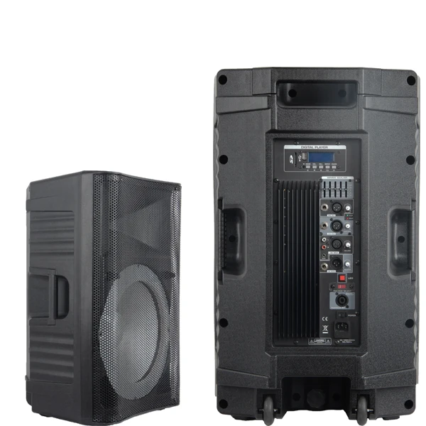 15 дюймовый пластиковый активный dj динамик bluetooth pa громкоговоритель ОСВЕЩЕНИЕ Уличный усилитель