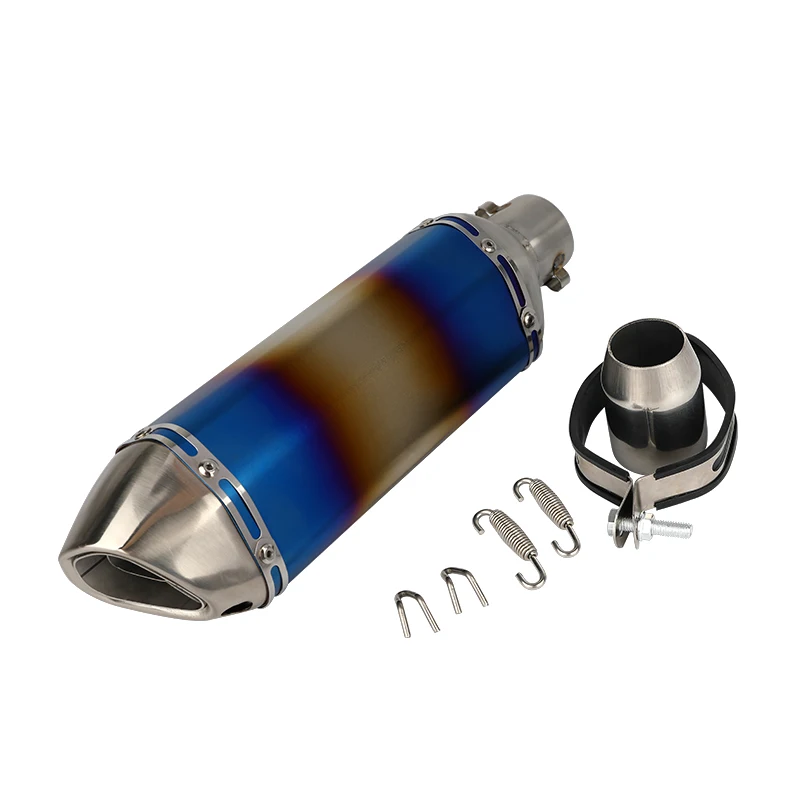 Universal Force Silencer Colored Muffler Pipe 2022 2021 2019 2018 2017 Exosto Moto Bike Motorcycle Exhaust Burning Blue A-CLASS