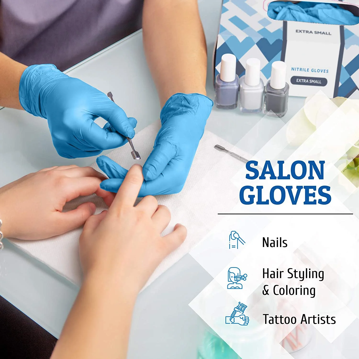 Powder-Free Xs L 250 Count 200 Nitrile Medic Exam Gloves Without Powder, Better