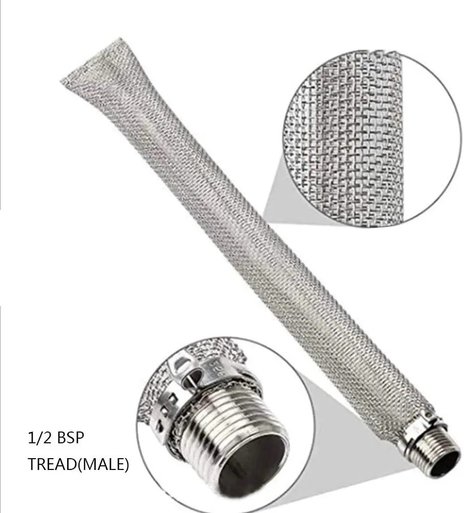 Stainless Steel 12 Inch Corny Keg Filter Bazooka Filter Tube Beer Brewing Hop Spider