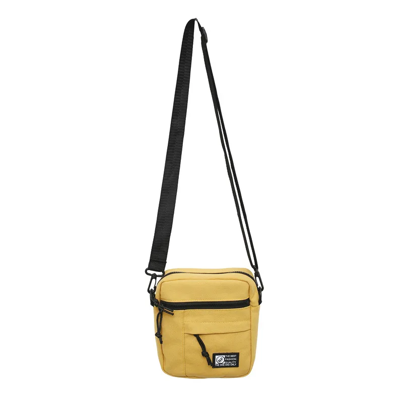 Trending travel canvas messenger bags crossbody chest bag men and women chest strap crossbody bag for mobile phone