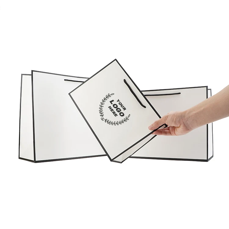 Подгонянный логотип печати Роскошная Косметическая ткань ювелирные изделия подарок хозяйственная бумажная сумка с ручкой